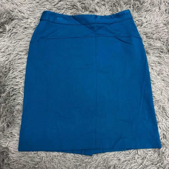 Grace Elements Blue Pencil Skirt Size 6 - Picture 1 of 6